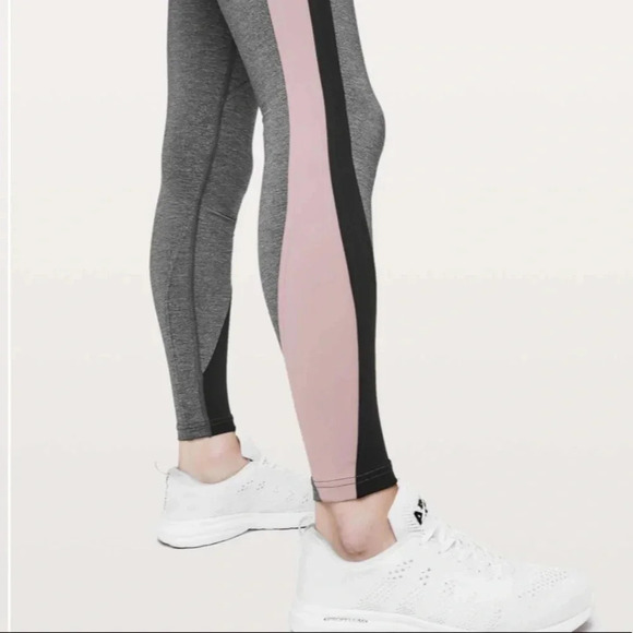 Lululemon Get‎ Going Train Tight *28" Heathered Black / Black / Smoky Blush - Picture 14 of 15